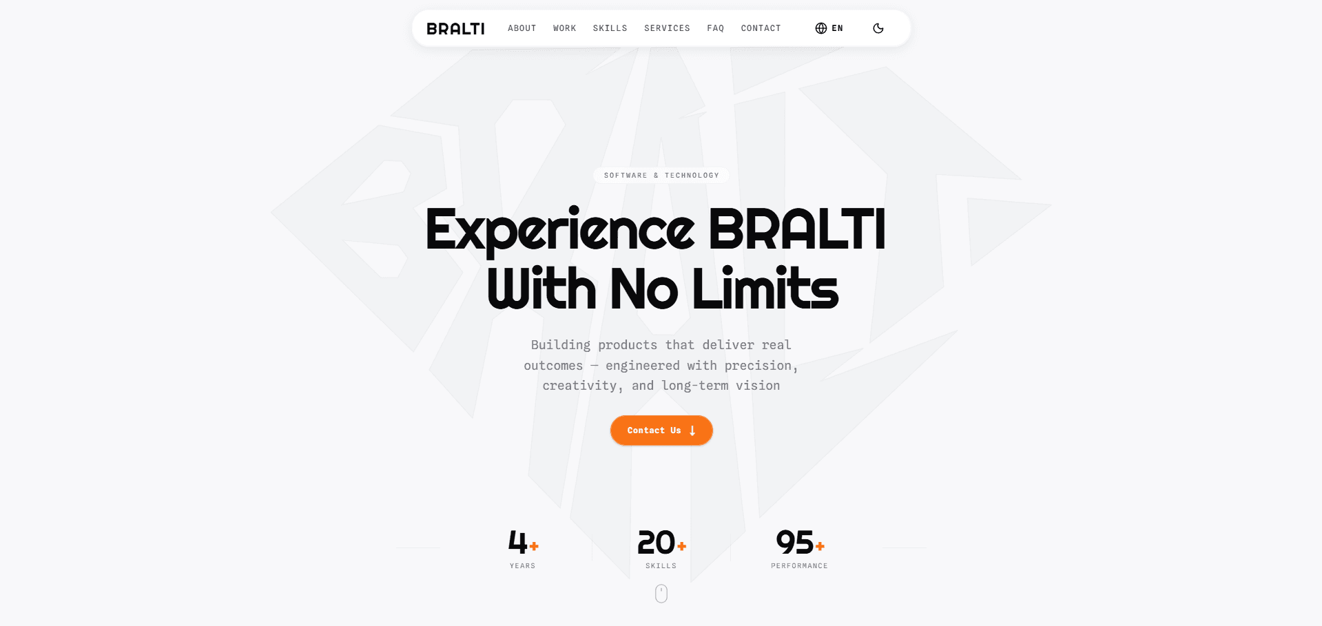 Bralti Portfolio hero